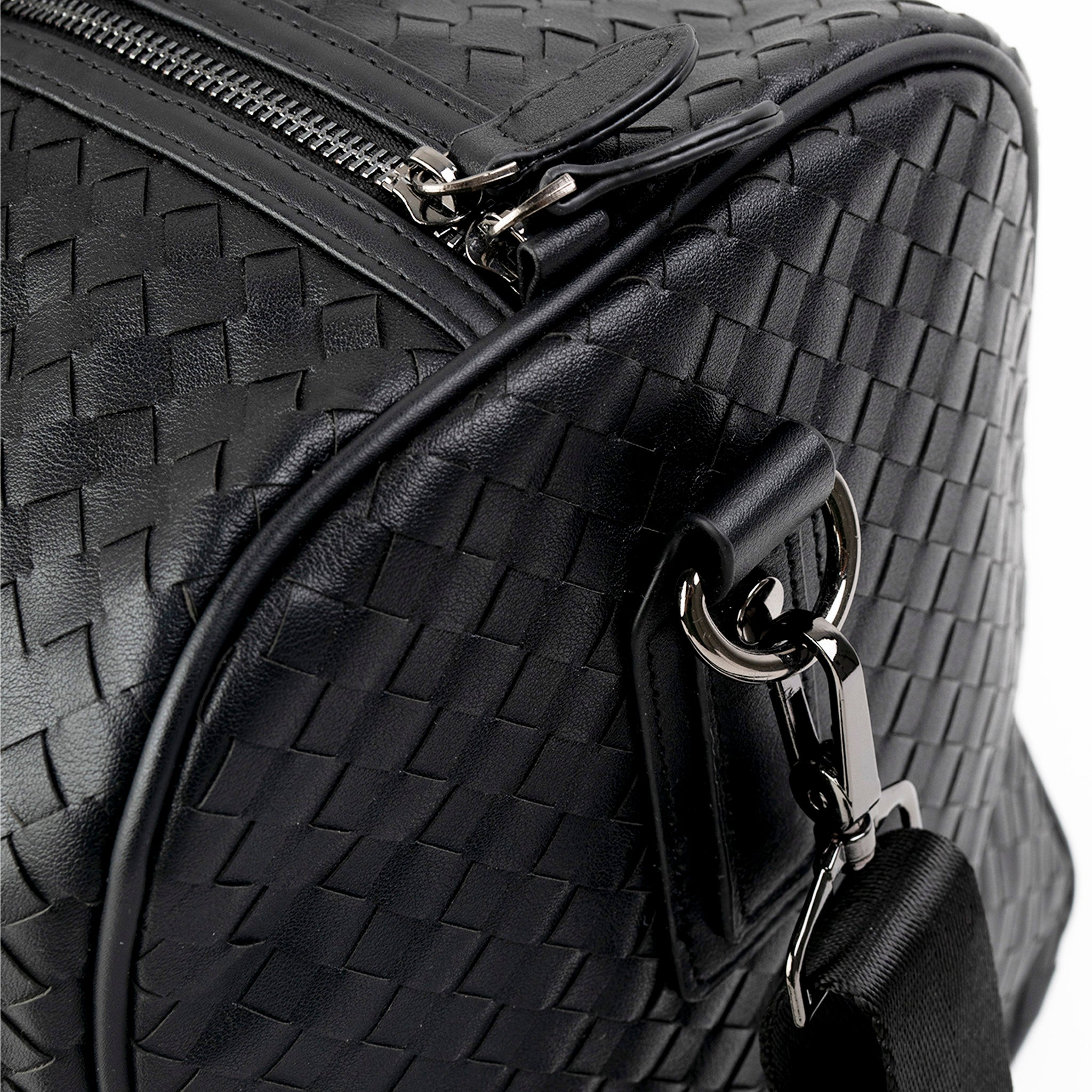 Maleta Duffle Bag Trenza Cuero Vegano