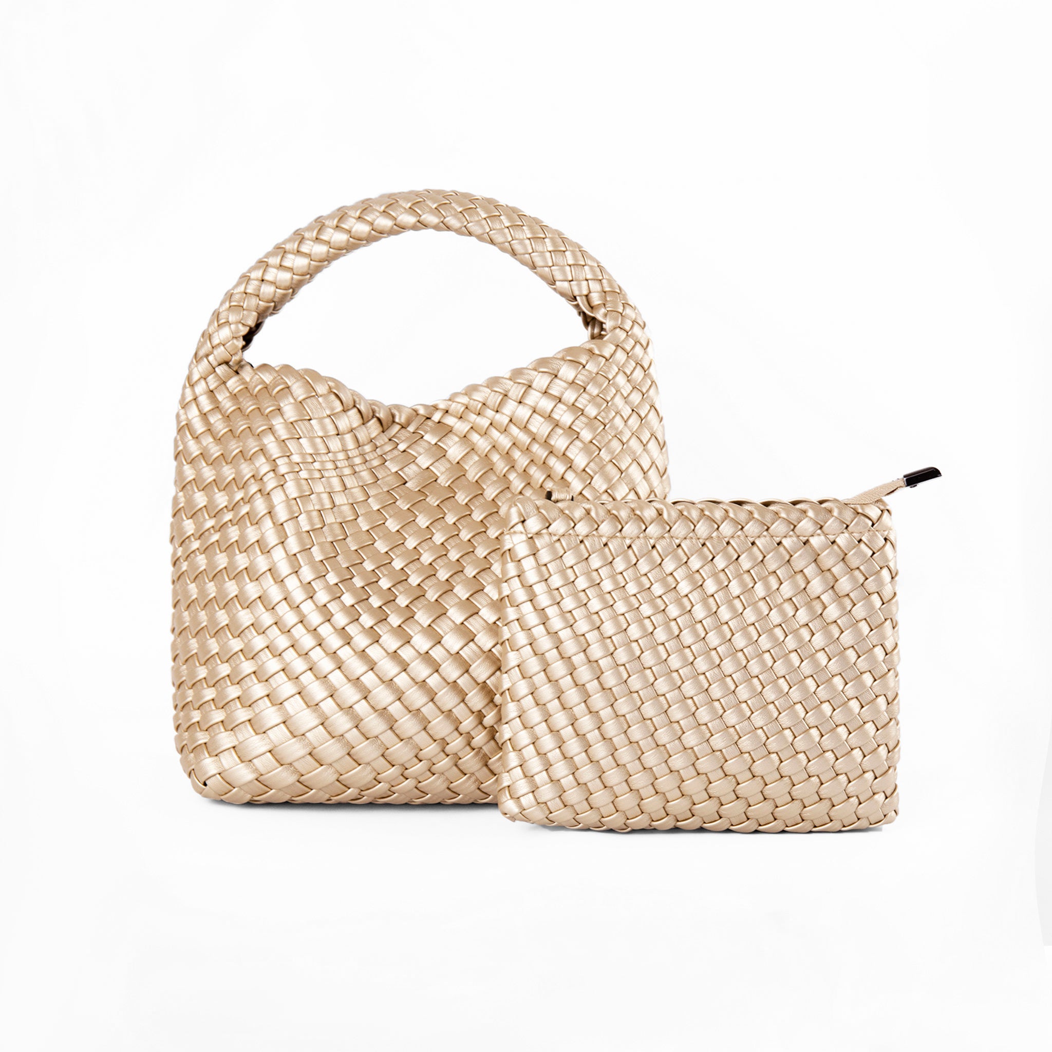 Braided Tote Bag Vegan Leather M