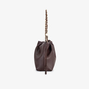 Bolsa Fruncida Cadena Cuero