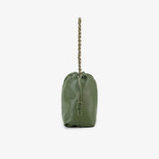 Bolsa Fruncida Cadena Cuero