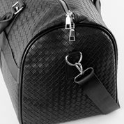 Vegan Leather Braided Duffle Bag Suitcase