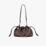 Bolsa Fruncida Cadena Cuero - Bolsas de Hombro | LUCKY TYGER