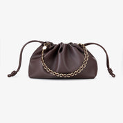 Bolsa Fruncida Cadena Cuero - Bolsas de Hombro | LUCKY TYGER