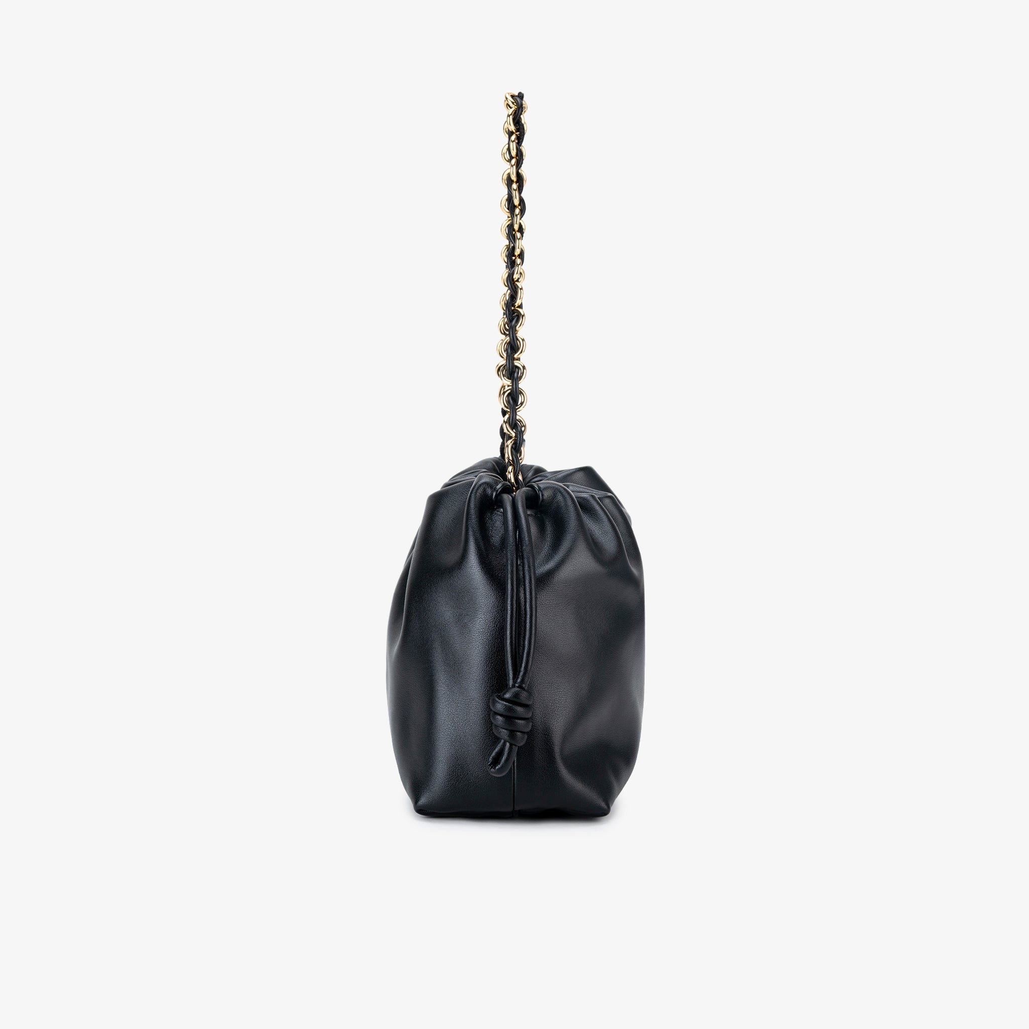Bolsa Fruncida Cadena Cuero - Bolsas de Hombro | LUCKY TYGER