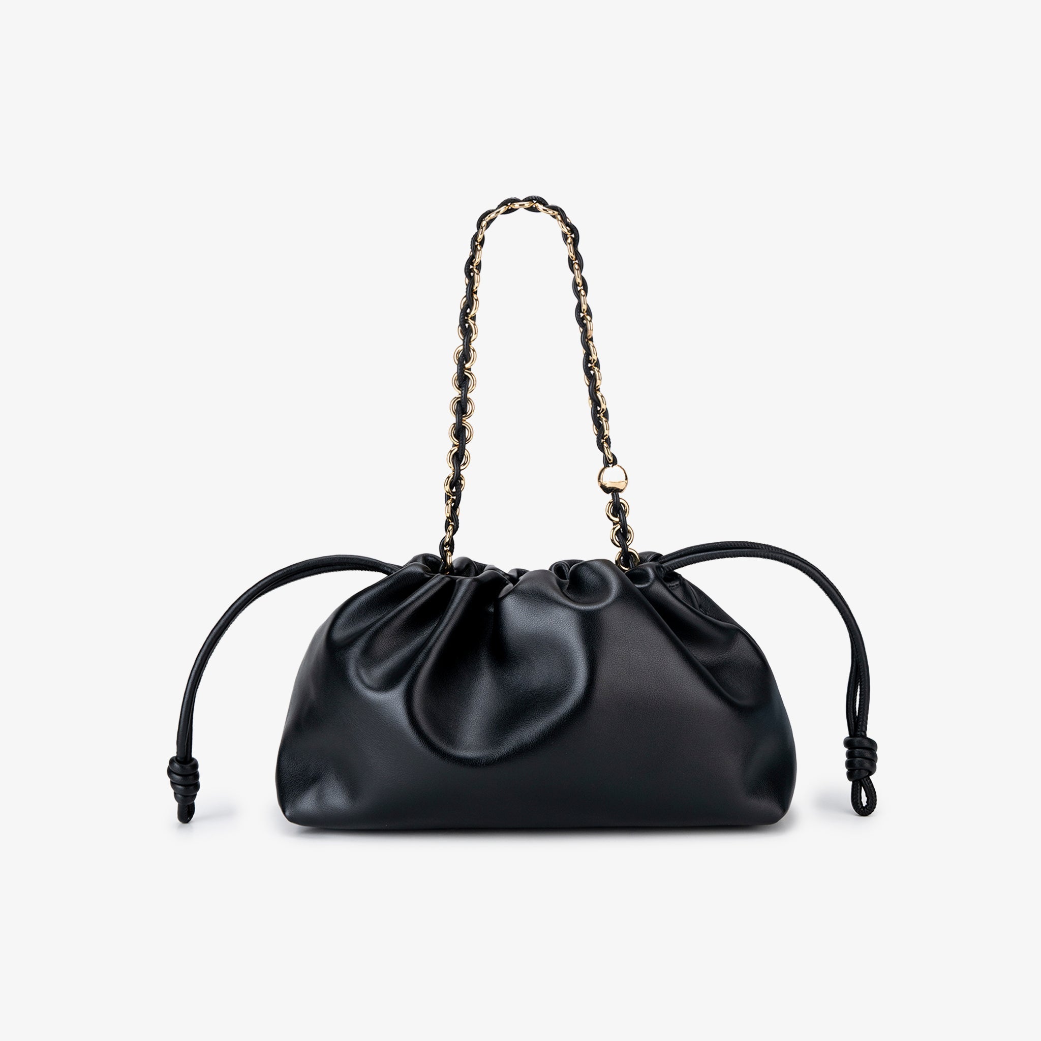 Bolsa Fruncida Cadena Cuero - Bolsas de Hombro | LUCKY TYGER