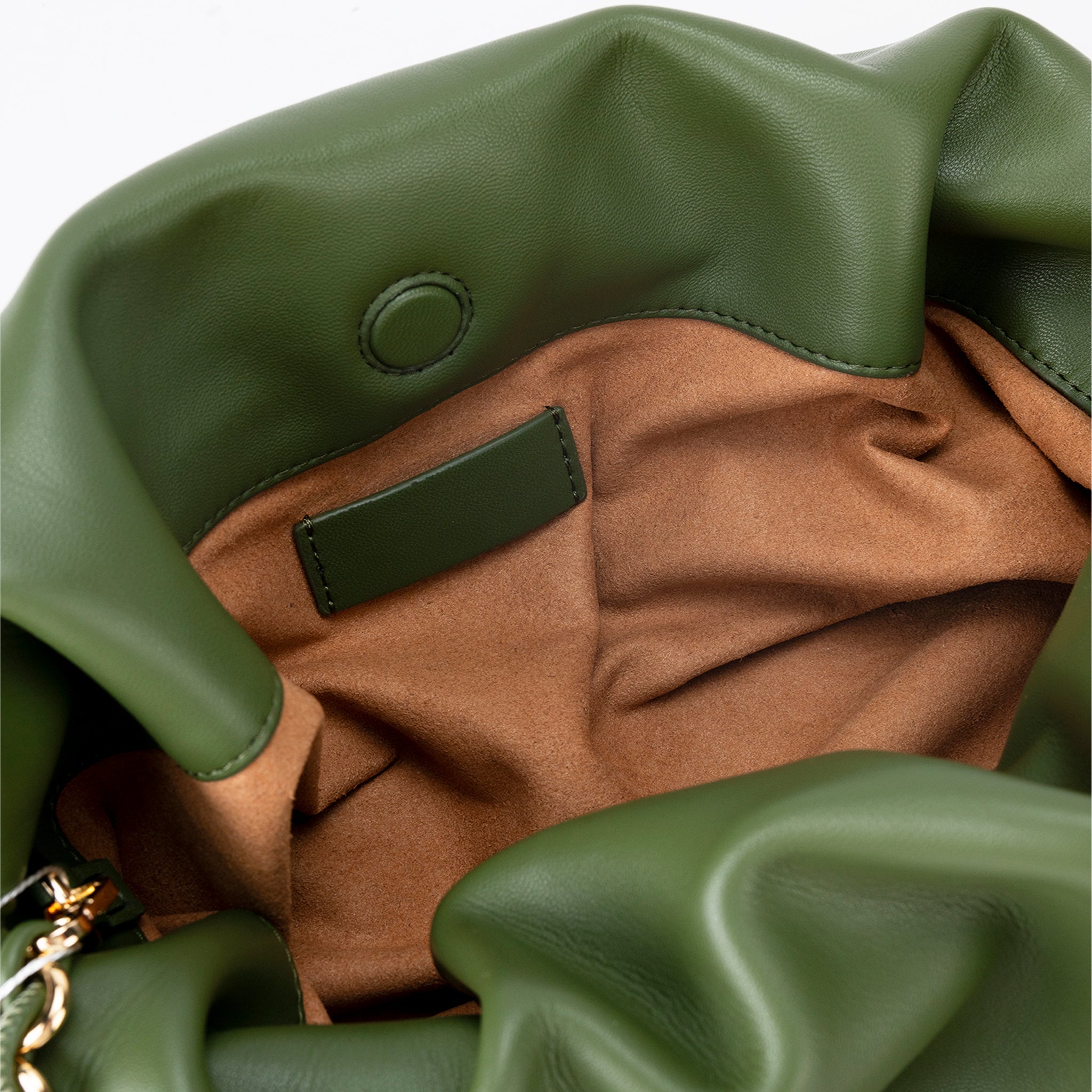Bolsa Fruncida Cadena Cuero - Bolsas de Hombro | LUCKY TYGER