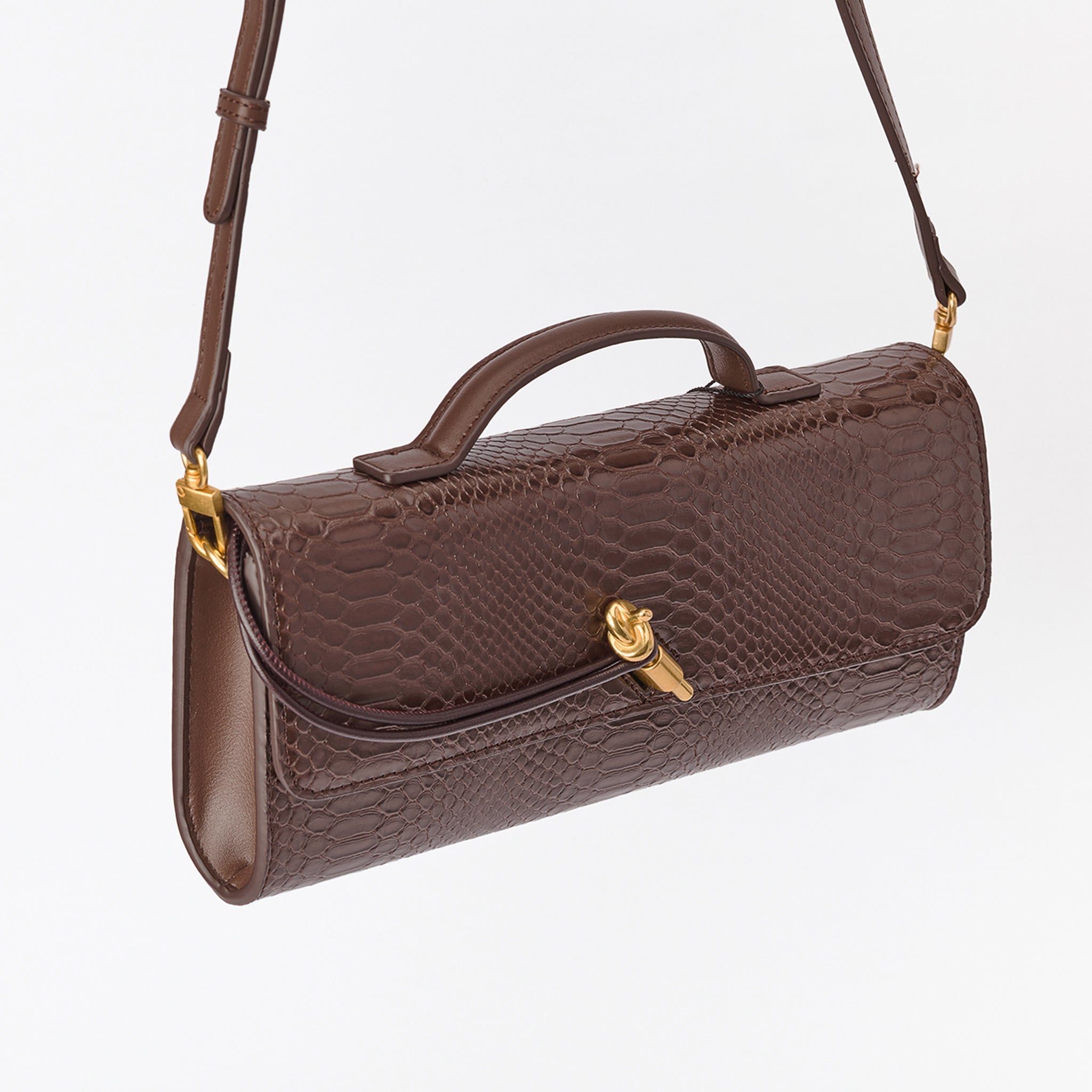 Clutch Estructurado Print Cocodrilo - Bolsos de Mano | LUCKY TYGER