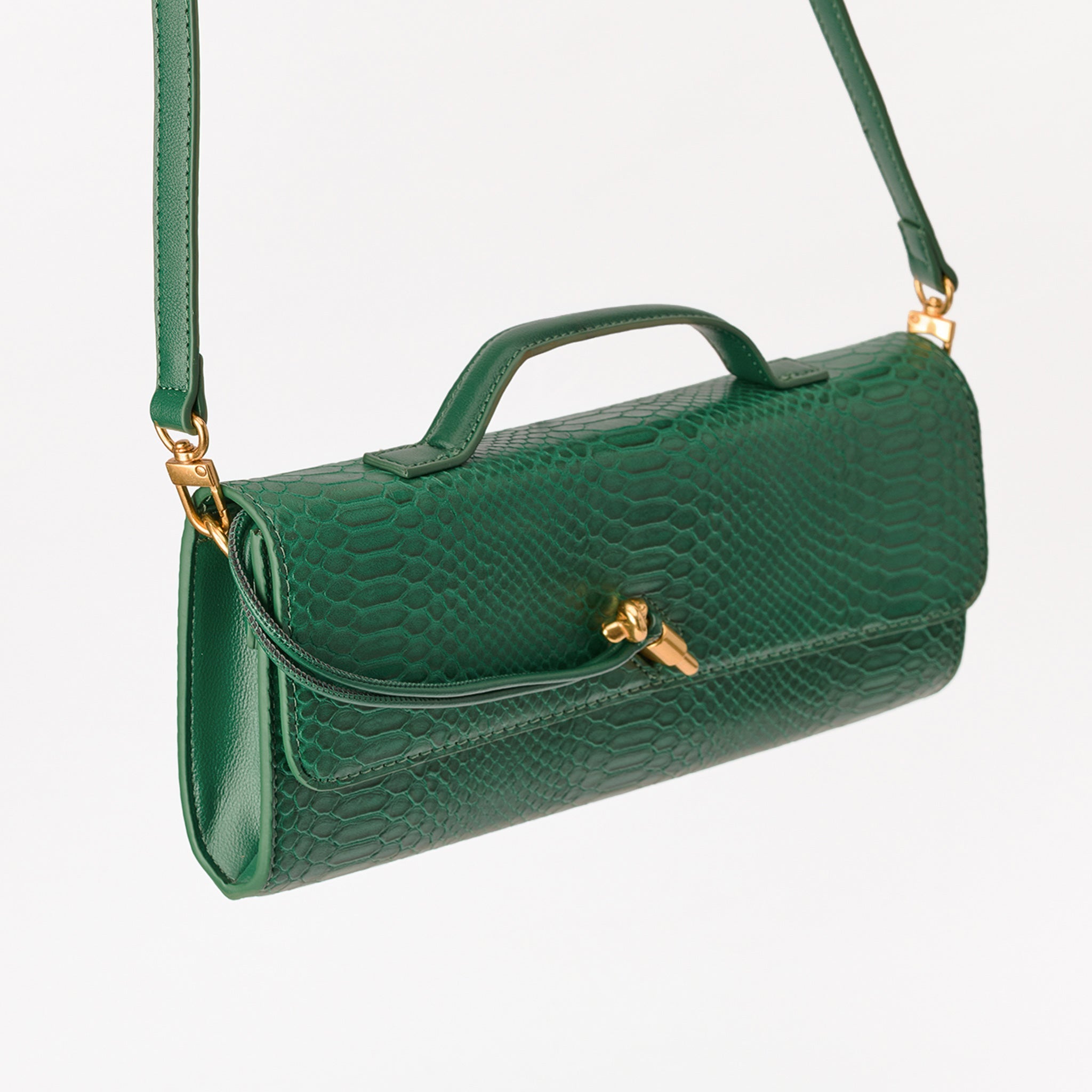 Clutch Estructurado Print Cocodrilo - LUCKY TYGER