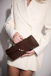Clutch Estructurado Print Cocodrilo - Bolsos de Mano | LUCKY TYGER