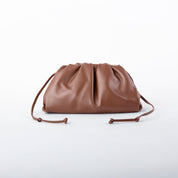 Clutch Fruncido Grande Cuero - Bolsos de Mano | LUCKY TYGER