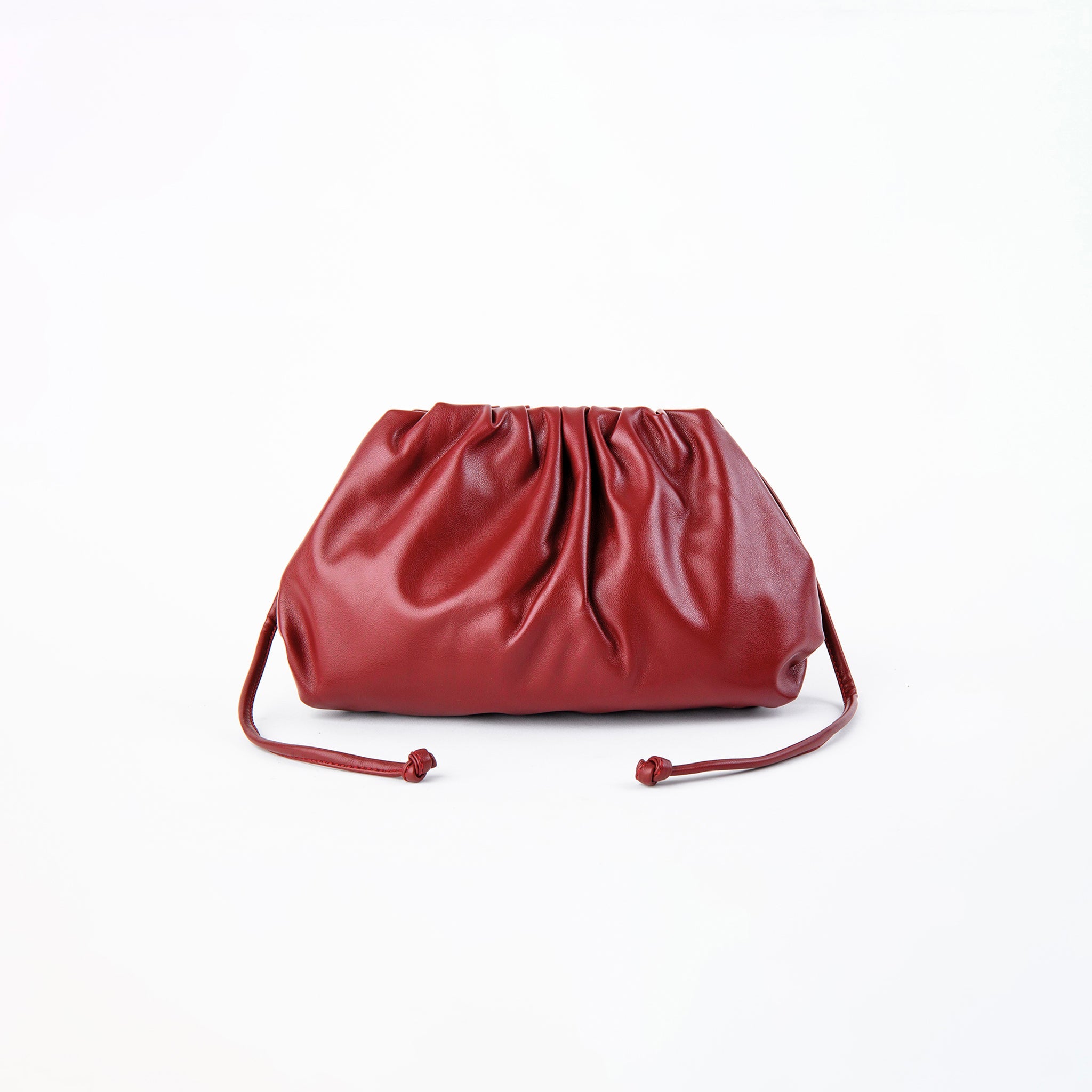 Clutch Fruncido Mediano Piel Vegana - Bolsos de Mano | LUCKY TYGER