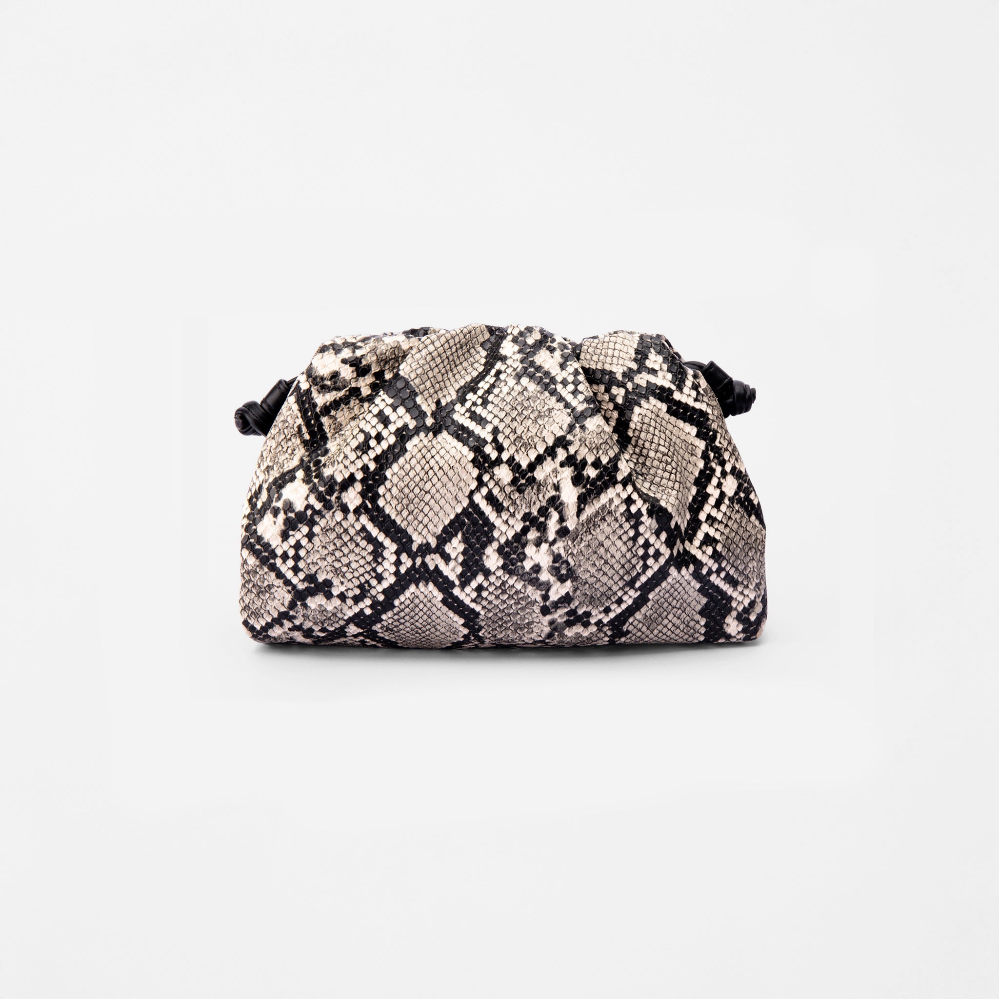 Clutch Fruncido Mini Piel Vegana Snake - Bolsos de Mano | LUCKY TYGER
