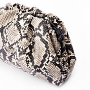 Clutch Fruncido Mini Piel Vegana Snake - Bolsos de Mano | LUCKY TYGER