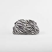 Clutch Fruncido Mini Piel Vegana Zebra - Bolsos de Mano | LUCKY TYGER