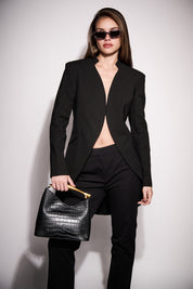 Croco Asa Metálica Piel Vegana - Bolsa Crossbody | LUCKY TYGER