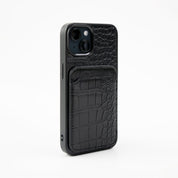 iPhone Case Cocodrilo con Tarjetero Negro Matte - Fundas de Iphone | LUCKY TYGER