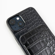iPhone Case Cocodrilo con Tarjetero Negro Matte - Fundas de Iphone | LUCKY TYGER