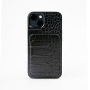 iPhone Case Cocodrilo con Tarjetero Negro Matte - Fundas de Iphone | LUCKY TYGER