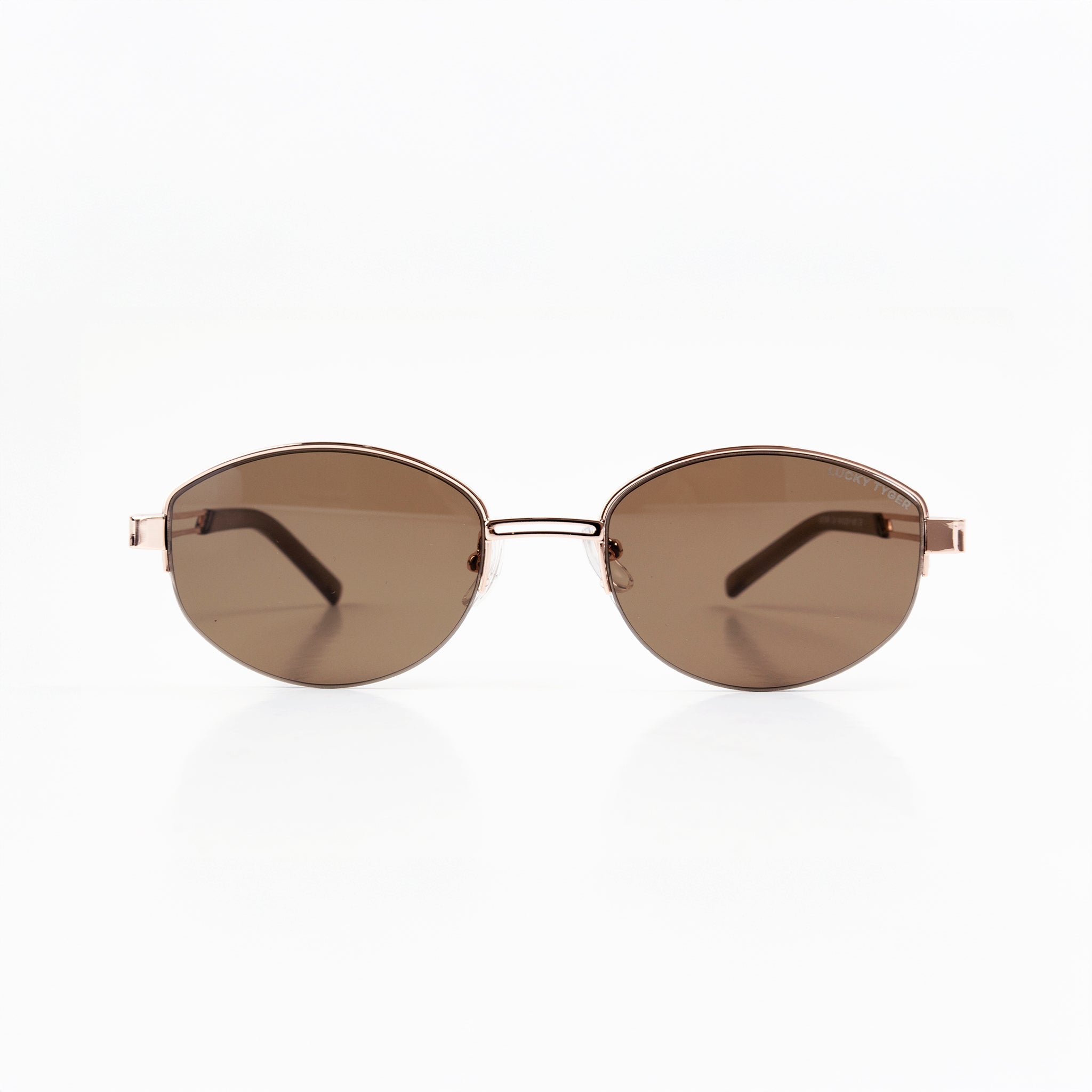 Lentes de Sol Oval Metal Espresso - Lentes de Sol | LUCKY TYGER