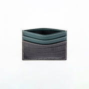 Tarjetero de Cuero Color Block Cocodrilo - LUCKY TYGER