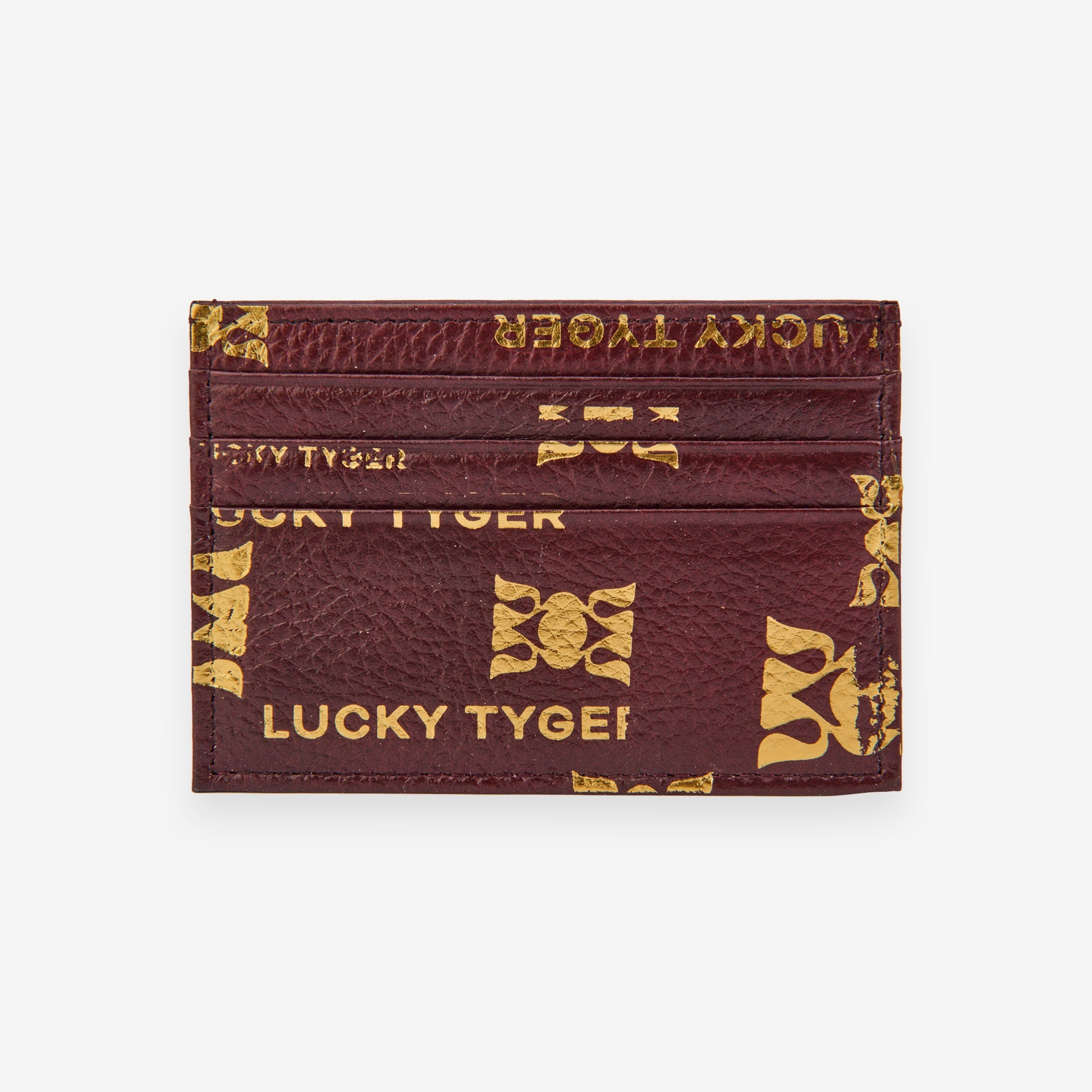 Tarjetero Estampado de Cuero Lichi - LUCKY TYGER