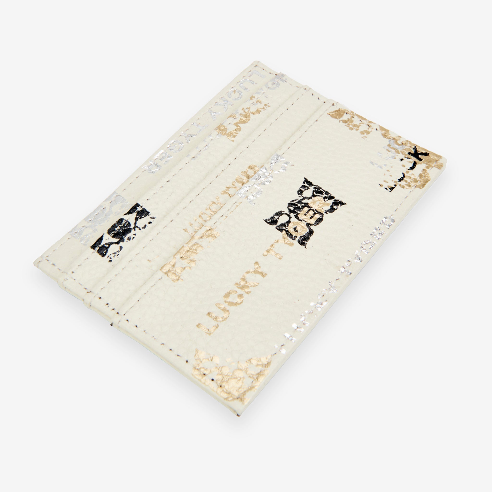 Tarjetero Estampado de Cuero Lichi - LUCKY TYGER