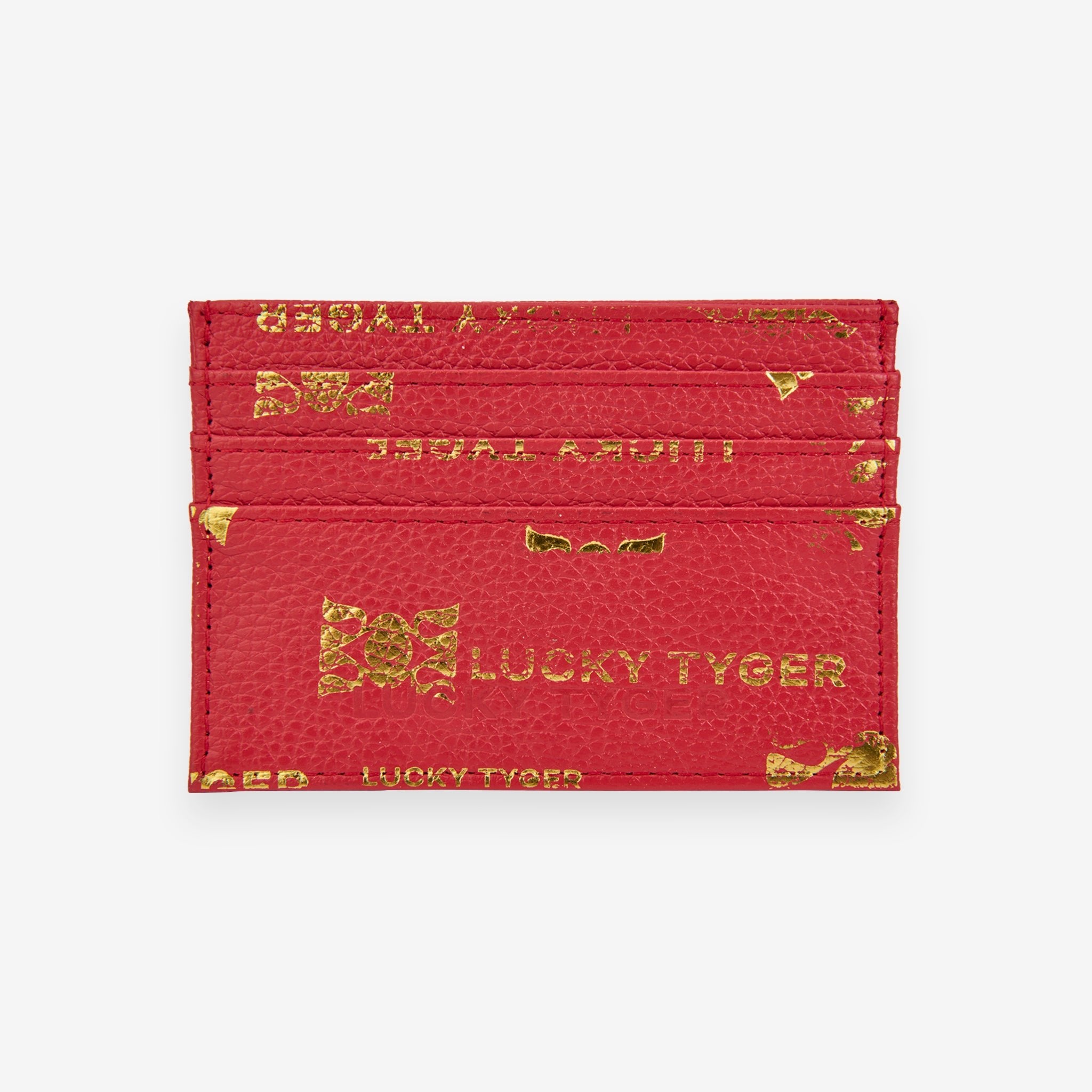 Tarjetero Estampado de Cuero Lichi - LUCKY TYGER