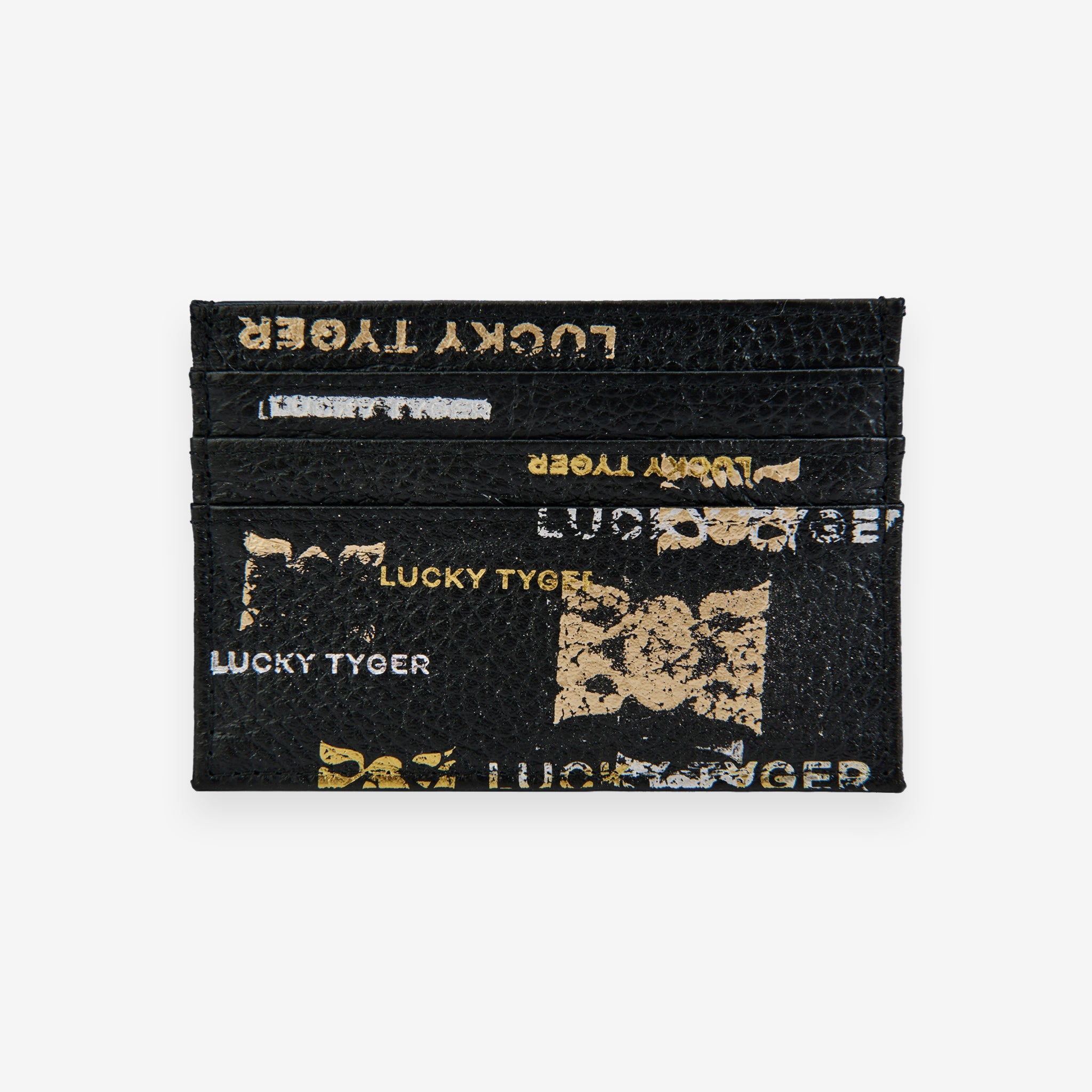Tarjetero Estampado de Cuero Lichi - LUCKY TYGER