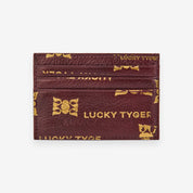 Tarjetero Estampado de Cuero Lichi - LUCKY TYGER