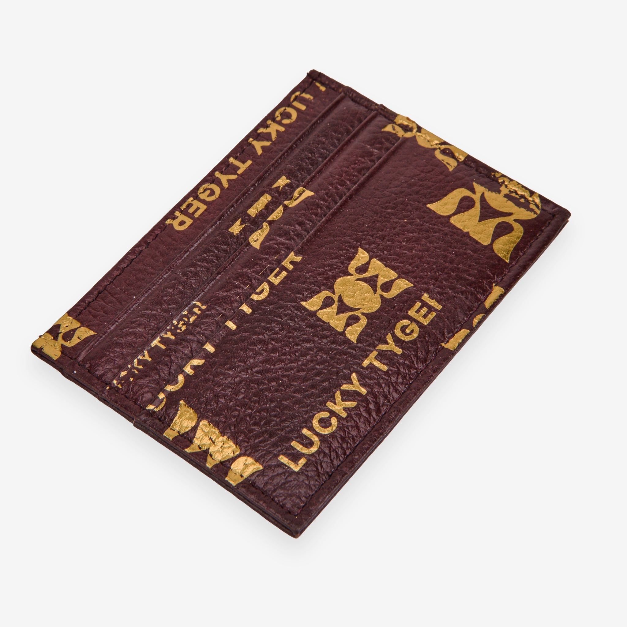 Tarjetero Estampado de Cuero Lichi - LUCKY TYGER