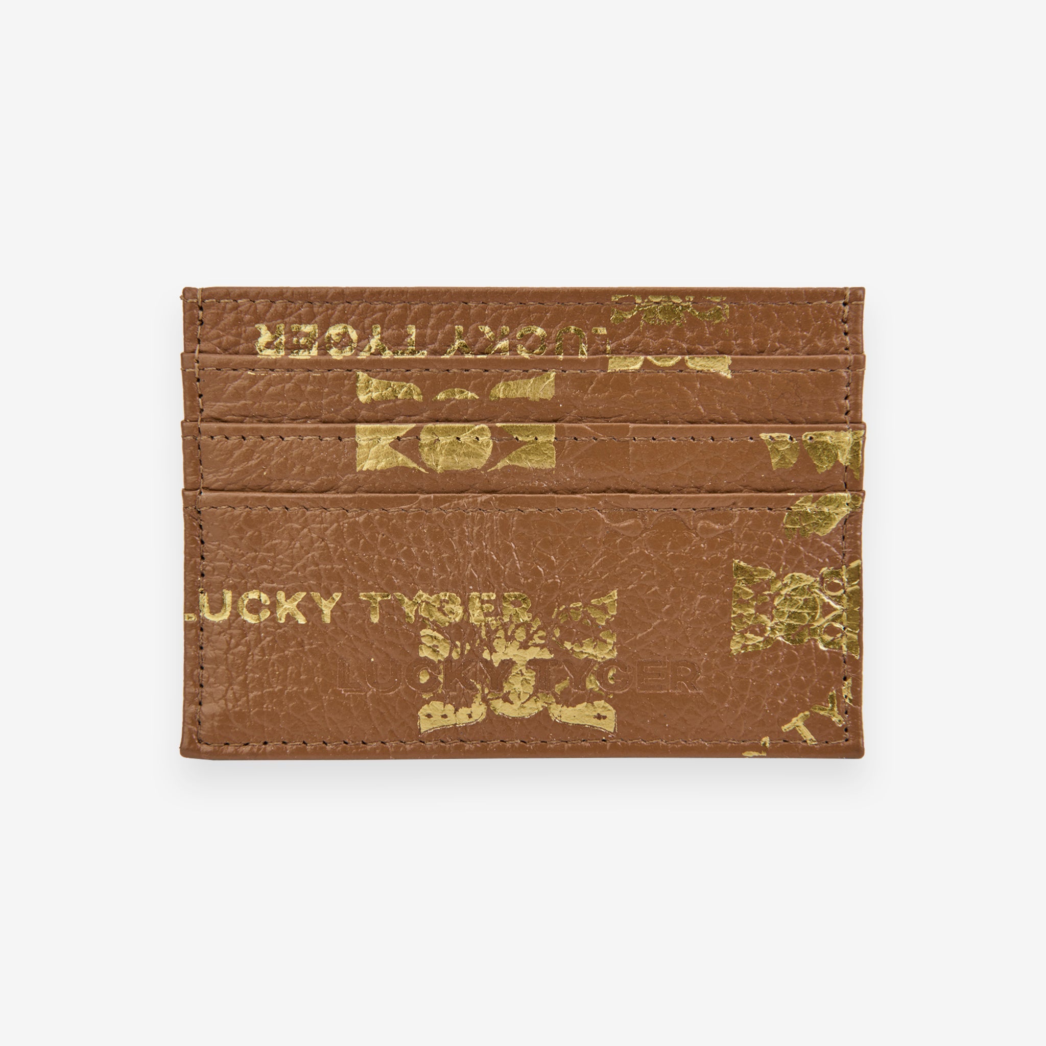 Tarjetero Estampado de Cuero Lichi - LUCKY TYGER