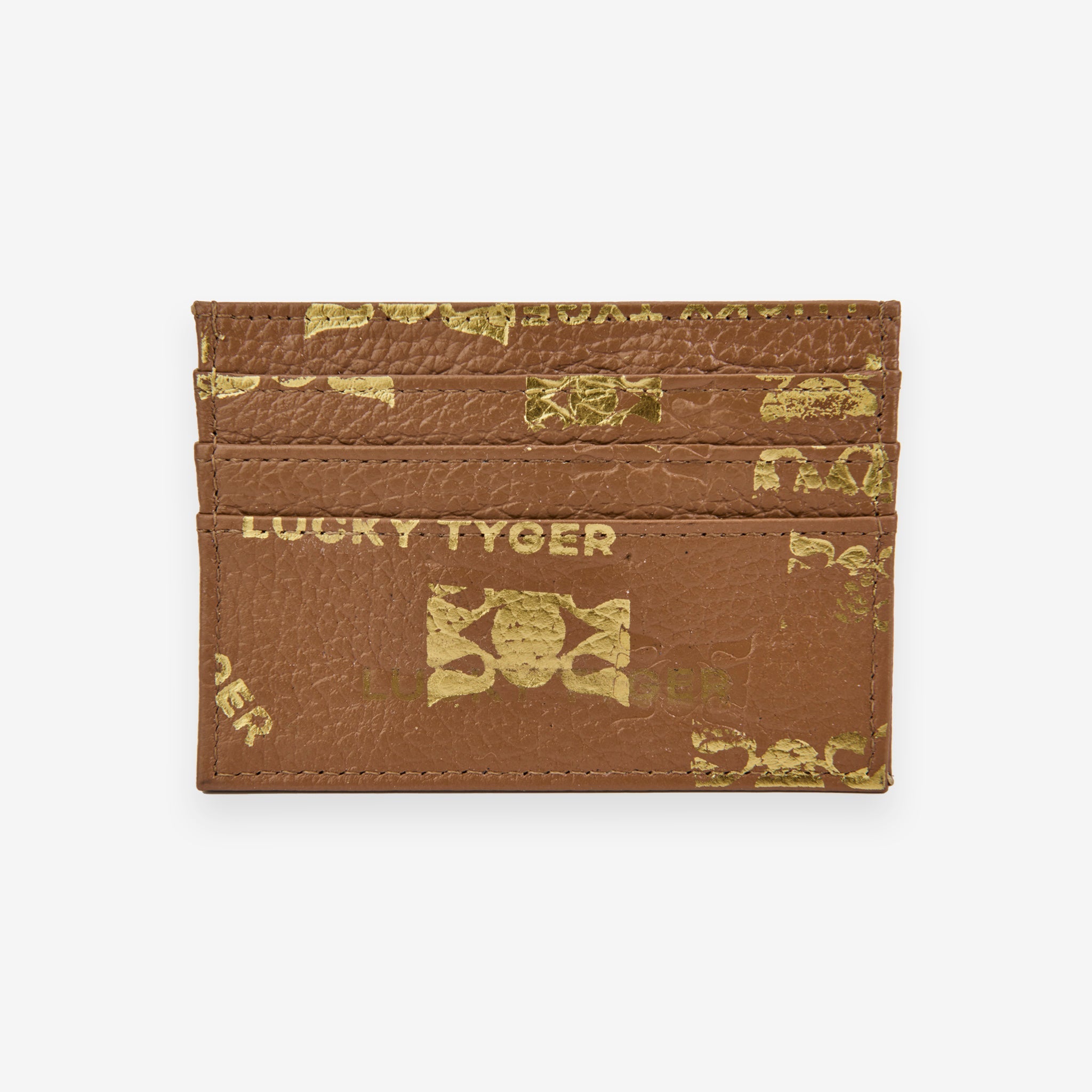Tarjetero Estampado de Cuero Lichi - LUCKY TYGER