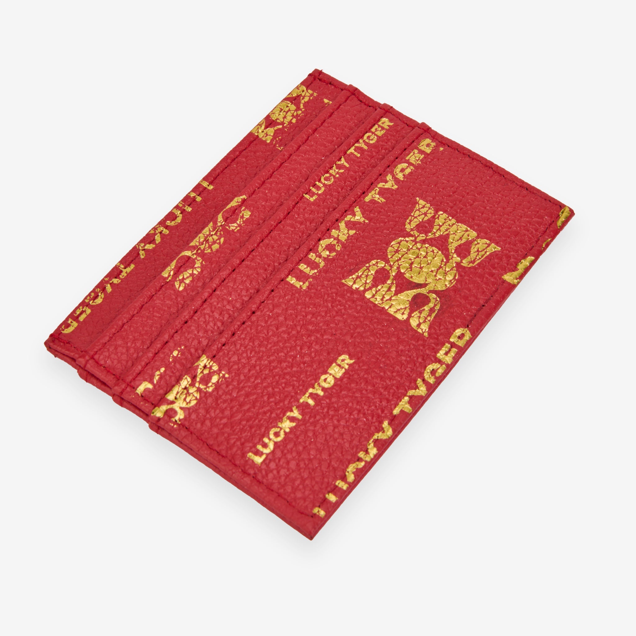 Tarjetero Estampado de Cuero Lichi - LUCKY TYGER