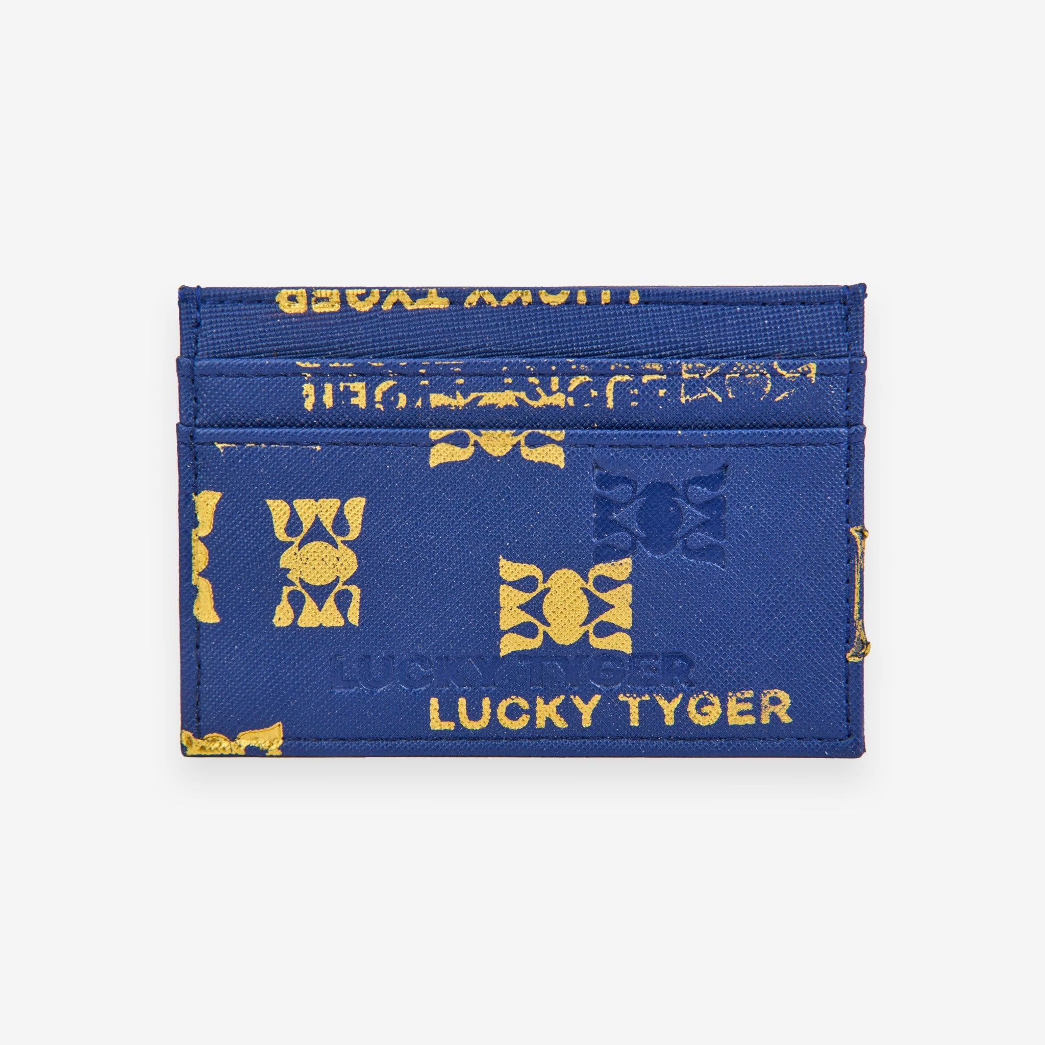 Tarjetero Estampado de Cuero Saffiano - LUCKY TYGER