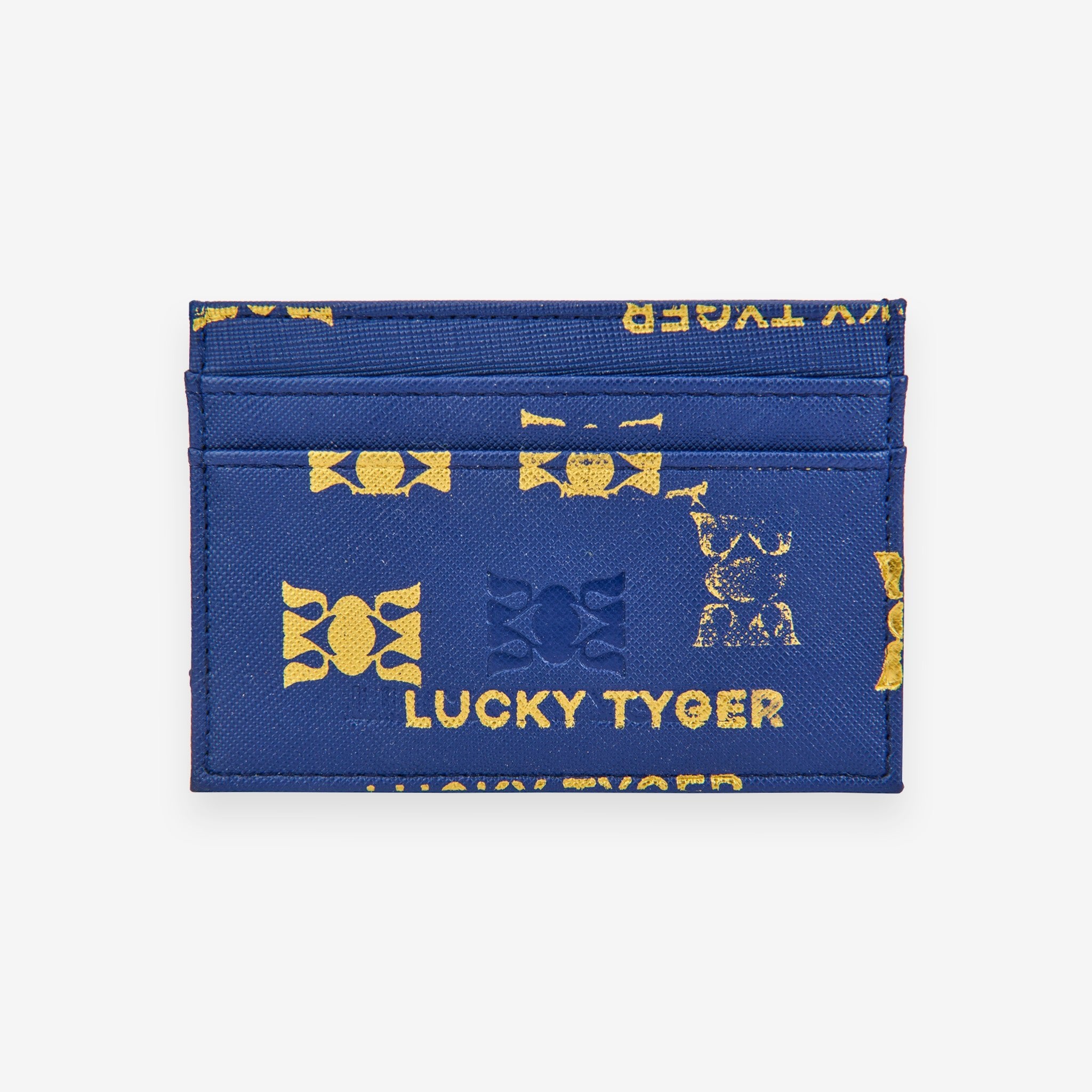 Tarjetero Estampado de Cuero Saffiano - LUCKY TYGER
