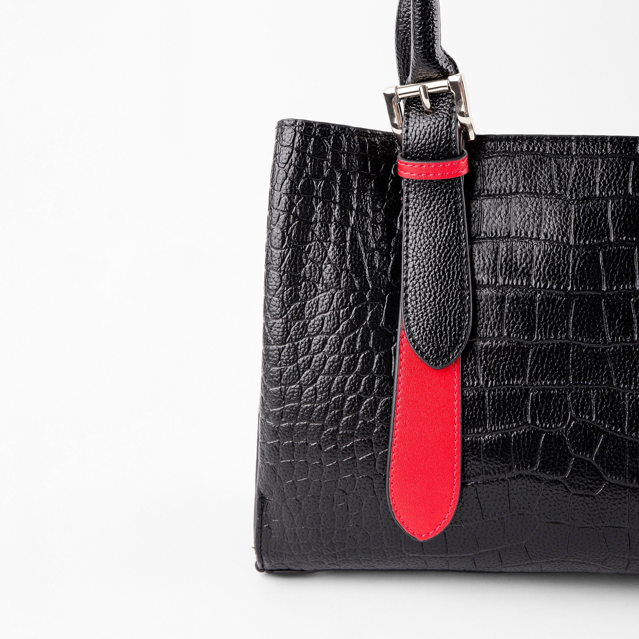 Top Handle Croco Rouge - LUCKY TYGER